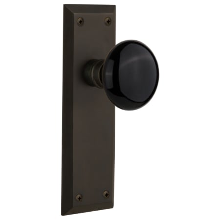 A large image of the Nostalgic Warehouse NYKBLK_PRV_238_NK Oil-Rubbed Bronze