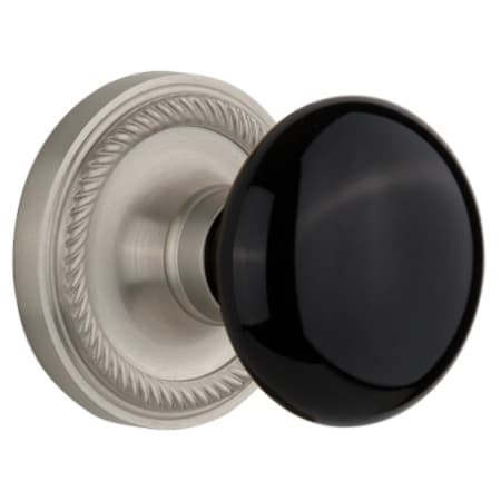 A large image of the Nostalgic Warehouse ROPBLK_PRV_238_NK Satin Nickel