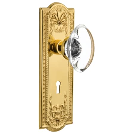 A large image of the Nostalgic Warehouse MEAOCC_PSG_234_KH Polished Brass