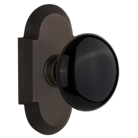 A large image of the Nostalgic Warehouse COTBLK_DP_NK Oil-Rubbed Bronze