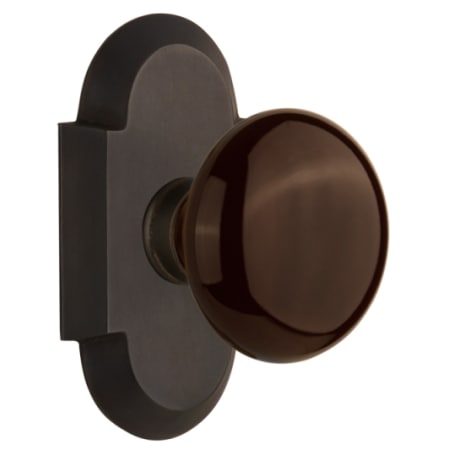 A large image of the Nostalgic Warehouse COTBRN_DP_NK Oil-Rubbed Bronze