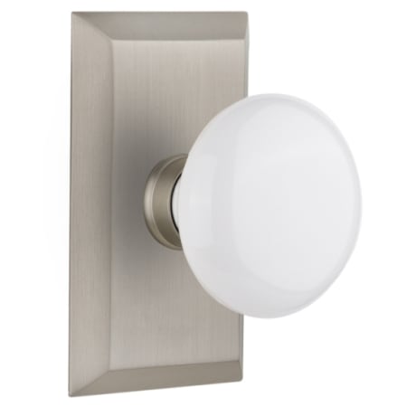 A large image of the Nostalgic Warehouse STUWHI_PRV_238_NK Satin Nickel