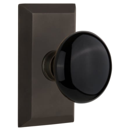 A large image of the Nostalgic Warehouse STUBLK_SD_NK Oil-Rubbed Bronze