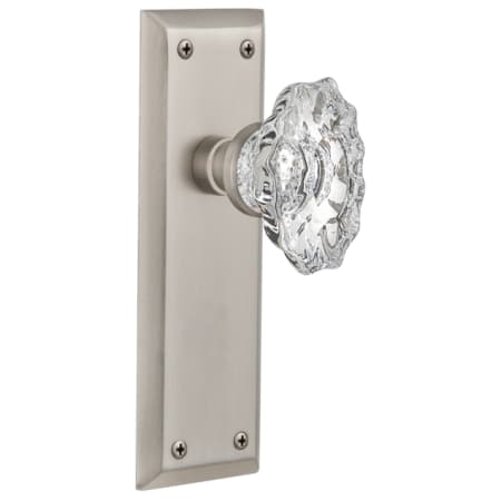 A large image of the Nostalgic Warehouse NYKCHA_DP_NK Satin Nickel