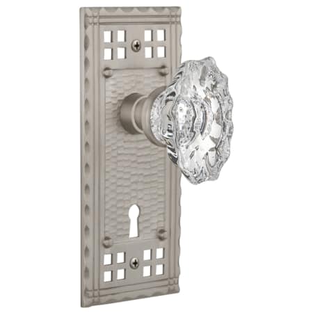 A large image of the Nostalgic Warehouse CRACHA_MRT_214_KH Satin Nickel