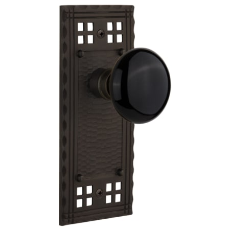 A large image of the Nostalgic Warehouse CRABLK_PSG_238_NK Oil-Rubbed Bronze