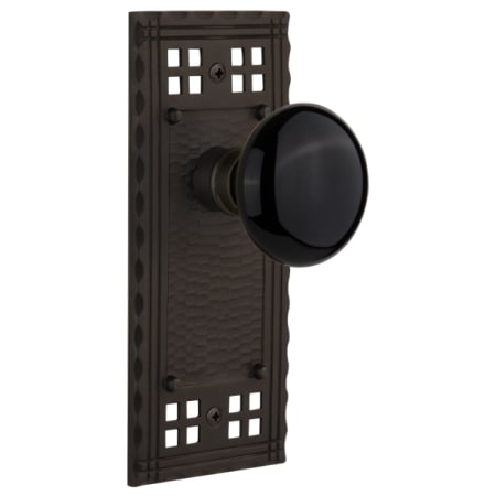 A large image of the Nostalgic Warehouse CRABLK_DP_NK Oil-Rubbed Bronze