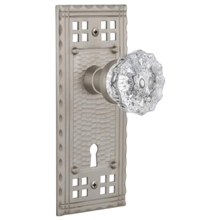 A large image of the Nostalgic Warehouse CRACRY_MRT_214_KH Satin Nickel