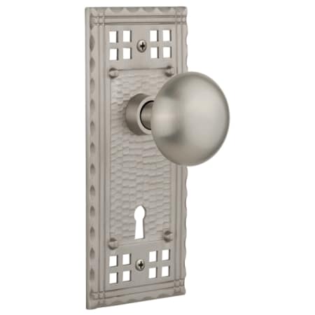 A large image of the Nostalgic Warehouse CRANYK_MRT_214_KH Satin Nickel