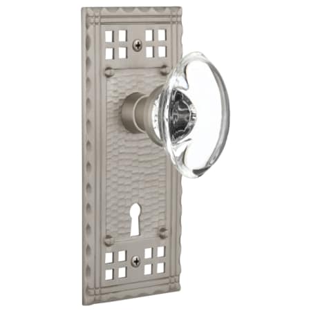 A large image of the Nostalgic Warehouse CRAOCC_MRT_214_KH Satin Nickel