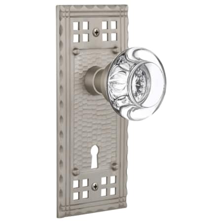 A large image of the Nostalgic Warehouse CRARCC_MRT_214_KH Satin Nickel