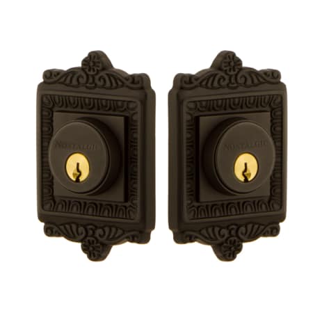 A large image of the Nostalgic Warehouse EADEAD_2CYL_234_NA Oil-Rubbed Bronze