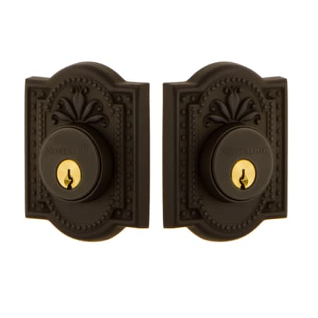 A large image of the Nostalgic Warehouse MEAMEA_2CYL_234_NA Oil-Rubbed Bronze