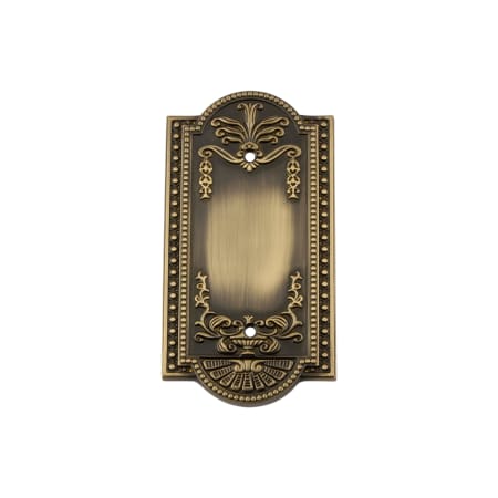 A large image of the Nostalgic Warehouse MEA_SWPLT_B Antique Brass