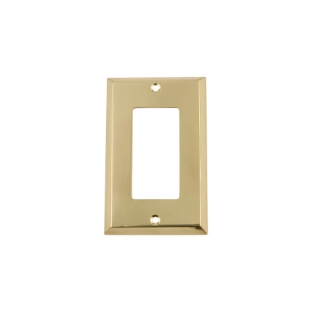 A large image of the Nostalgic Warehouse NYK_SWPLT_R1 Polished Brass