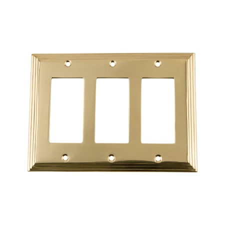 A large image of the Nostalgic Warehouse DEC_SWPLT_R3 Polished Brass