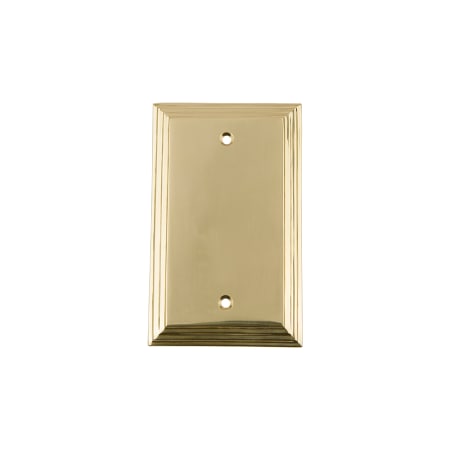 A large image of the Nostalgic Warehouse DEC_SWPLT_B Polished Brass