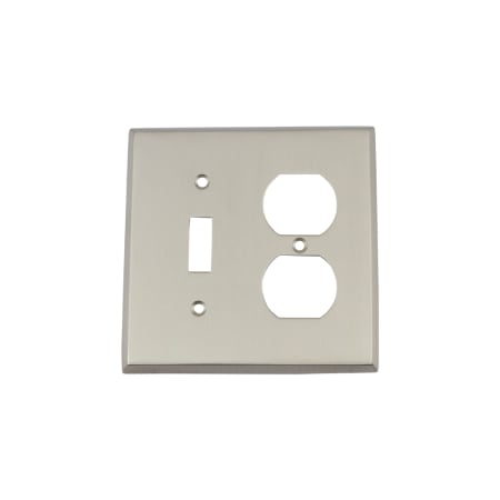 A large image of the Nostalgic Warehouse NYK_SWPLT_TD Satin Nickel