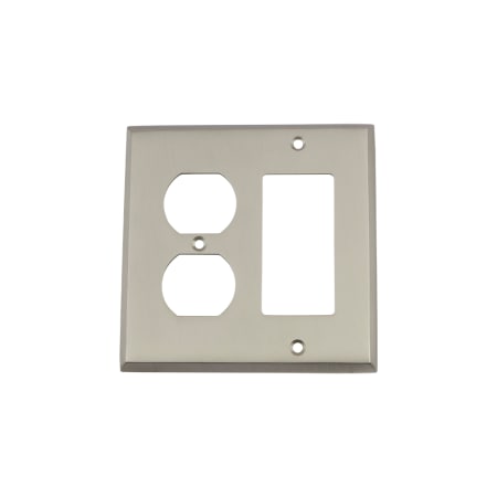 A large image of the Nostalgic Warehouse NYK_SWPLT_RD Satin Nickel