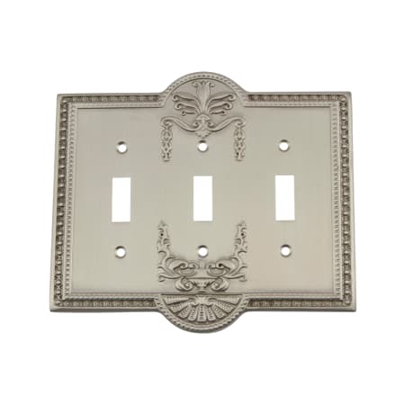 A large image of the Nostalgic Warehouse MEA_SWPLT_T3 Satin Nickel