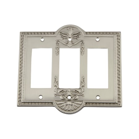 A large image of the Nostalgic Warehouse MEA_SWPLT_R3 Satin Nickel