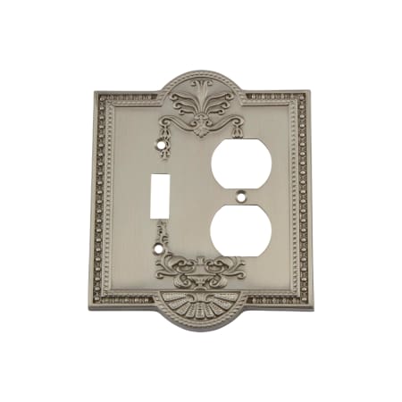 A large image of the Nostalgic Warehouse MEA_SWPLT_TD Satin Nickel