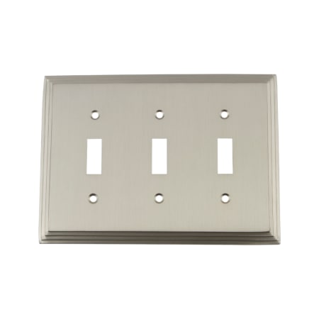 A large image of the Nostalgic Warehouse DEC_SWPLT_T3 Satin Nickel