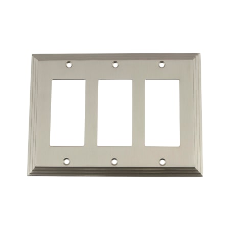 A large image of the Nostalgic Warehouse DEC_SWPLT_R3 Satin Nickel