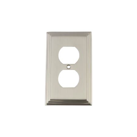 A large image of the Nostalgic Warehouse DEC_SWPLT_D Satin Nickel