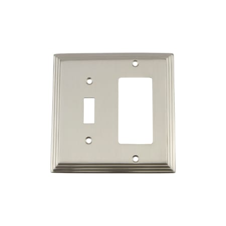 A large image of the Nostalgic Warehouse DEC_SWPLT_TR Satin Nickel