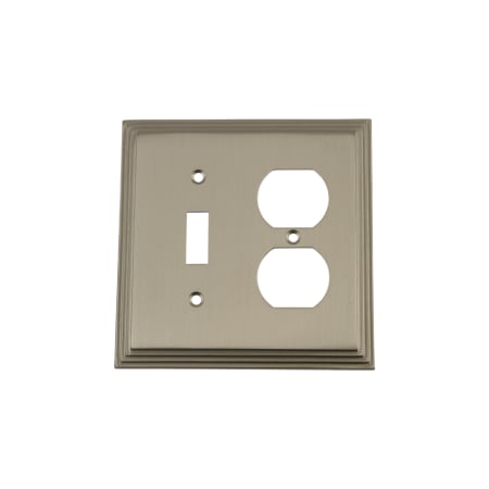 A large image of the Nostalgic Warehouse DEC_SWPLT_TD Satin Nickel