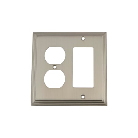 A large image of the Nostalgic Warehouse DEC_SWPLT_RD Satin Nickel