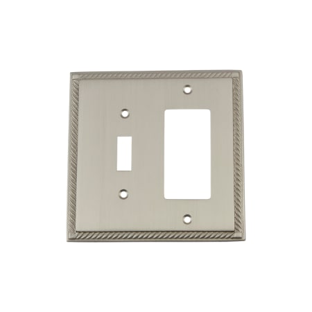 A large image of the Nostalgic Warehouse ROP_SWPLT_TR Satin Nickel