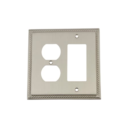 A large image of the Nostalgic Warehouse ROP_SWPLT_RD Satin Nickel