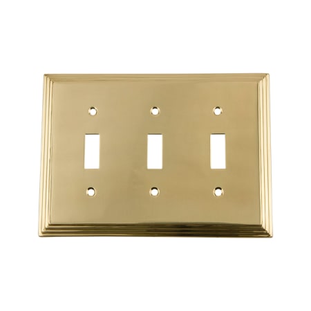 A large image of the Nostalgic Warehouse DEC_SWPLT_T3 Unlacquered Brass