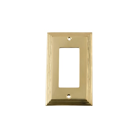 A large image of the Nostalgic Warehouse DEC_SWPLT_R1 Unlacquered Brass