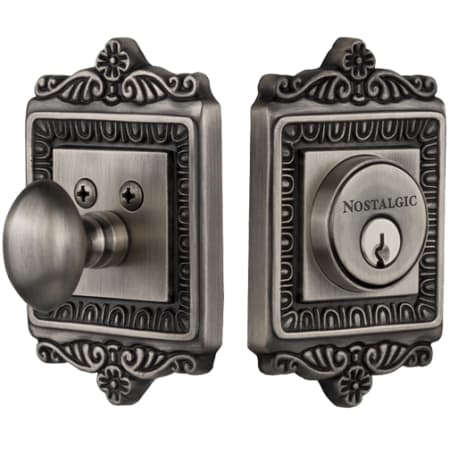 A large image of the Nostalgic Warehouse EADEAD_1CYL_238_NA Antique Pewter