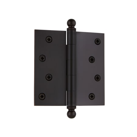 A large image of the Nostalgic Warehouse BALHNG_SQ_ST_RES_4 Oil Rubbed Bronze