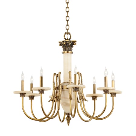 A large image of the Nulco 4408 Aged Brass and Alabaster