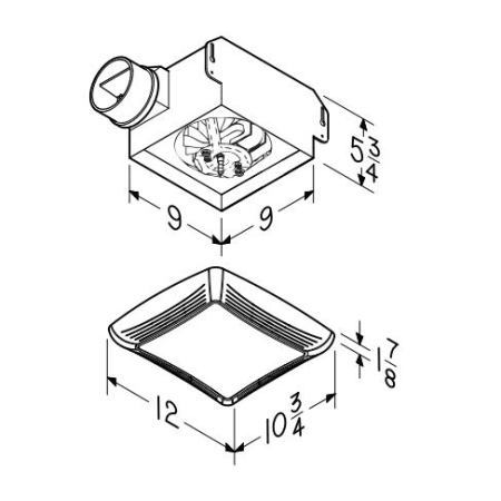 Nutone 769rl White 70 Cfm 3 Sone Ceiling Mounted Hvi