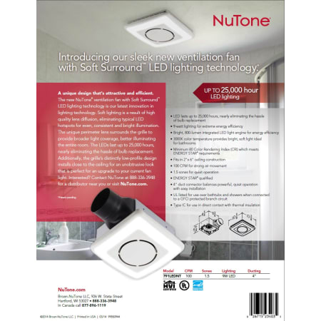 A large image of the NuTone 791LEDNT Alternate View