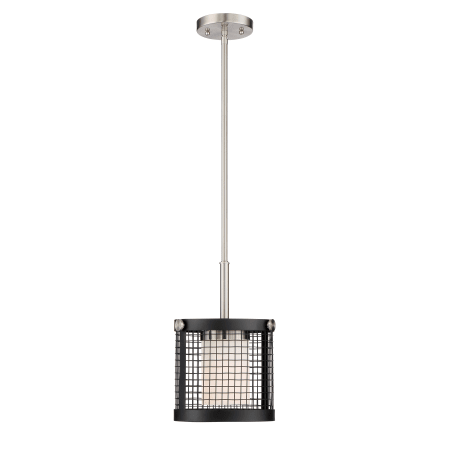 A large image of the Nuvo Lighting 60/6451 Black with Brushed Nickel Accents