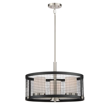 A large image of the Nuvo Lighting 60/6453 Black with Brushed Nickel Accents