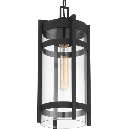 A large image of the Nuvo Lighting 60/6574 Textured Black / Clear Seeded
