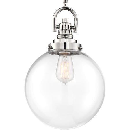 A large image of the Nuvo Lighting 60/6671 Polished Nickel / Clear