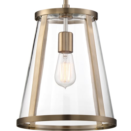 A large image of the Nuvo Lighting 60/6697 Burnished Brass / Clear