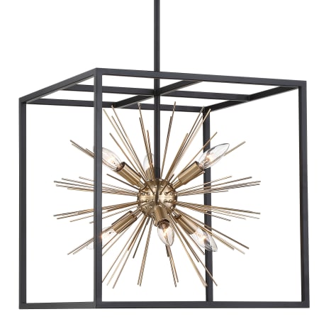 A large image of the Nuvo Lighting 60/6730 Matte Black / Burnished Brass