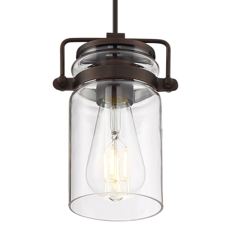 A large image of the Nuvo Lighting 60/6731 Mahogany Bronze / Clear