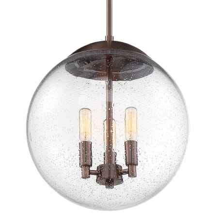 A large image of the Nuvo Lighting 60/6741 Antique Copper / Clear Seeded