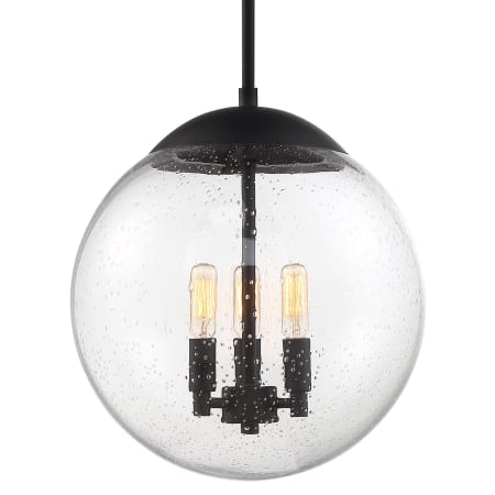 A large image of the Nuvo Lighting 60/6741 Matte Black / Clear Seeded